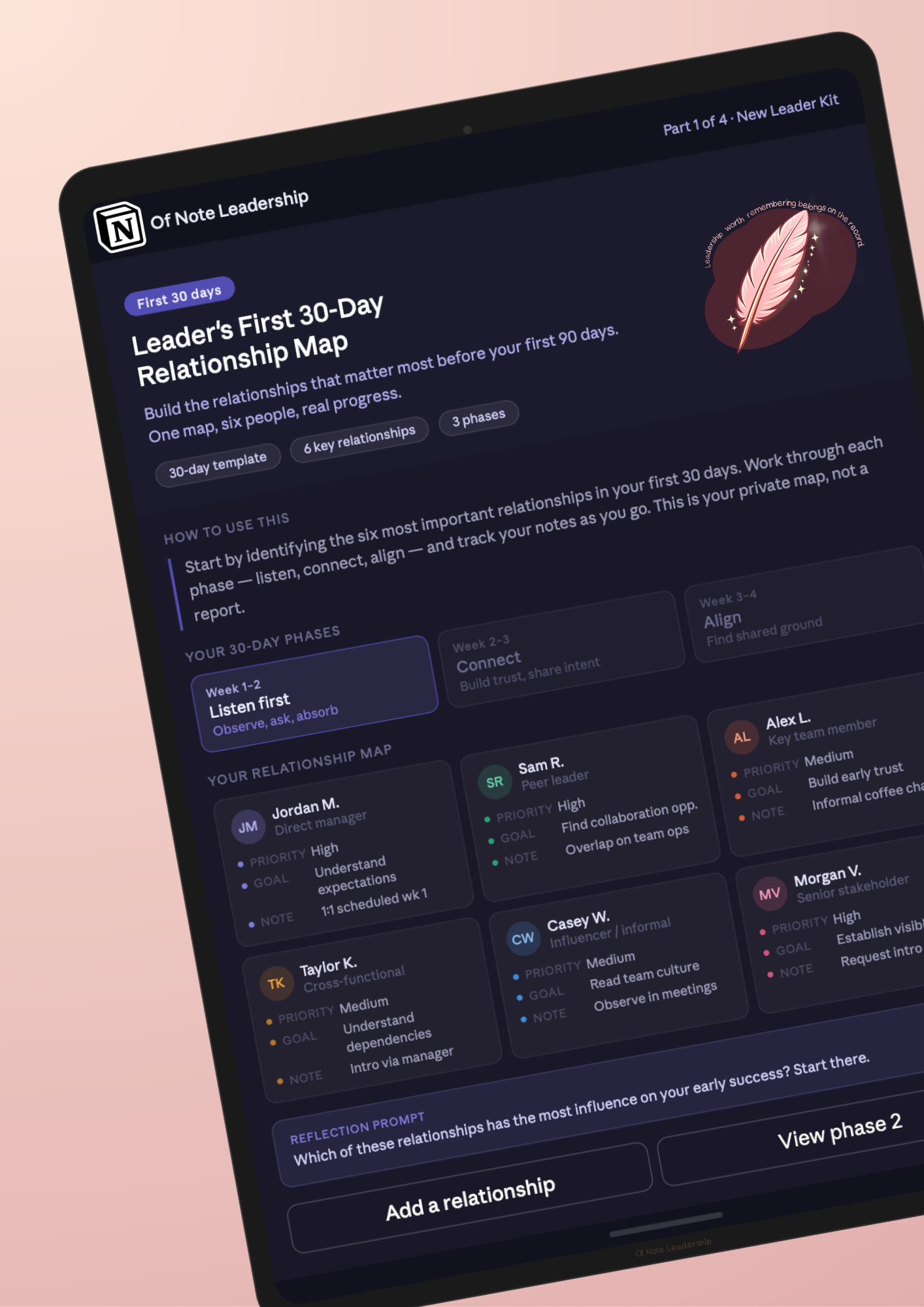 Leader Onboarding - First 30 Days | Notion Template