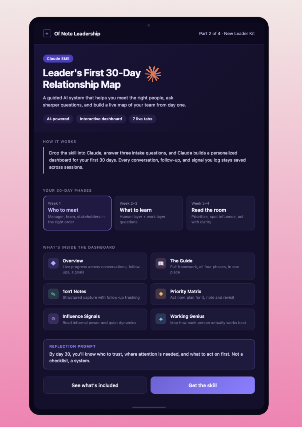 Bundle - Claude AI Skill + Notion Template - Leader's Relationship Map
