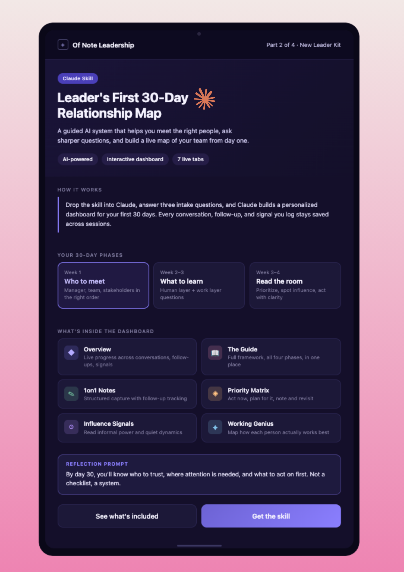 Bundle - Claude AI Skill + Notion Template - Leader's Relationship Map