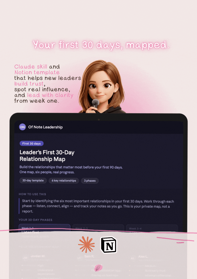 Bundle - Claude AI Skill + Notion Template - Leader's Relationship Map