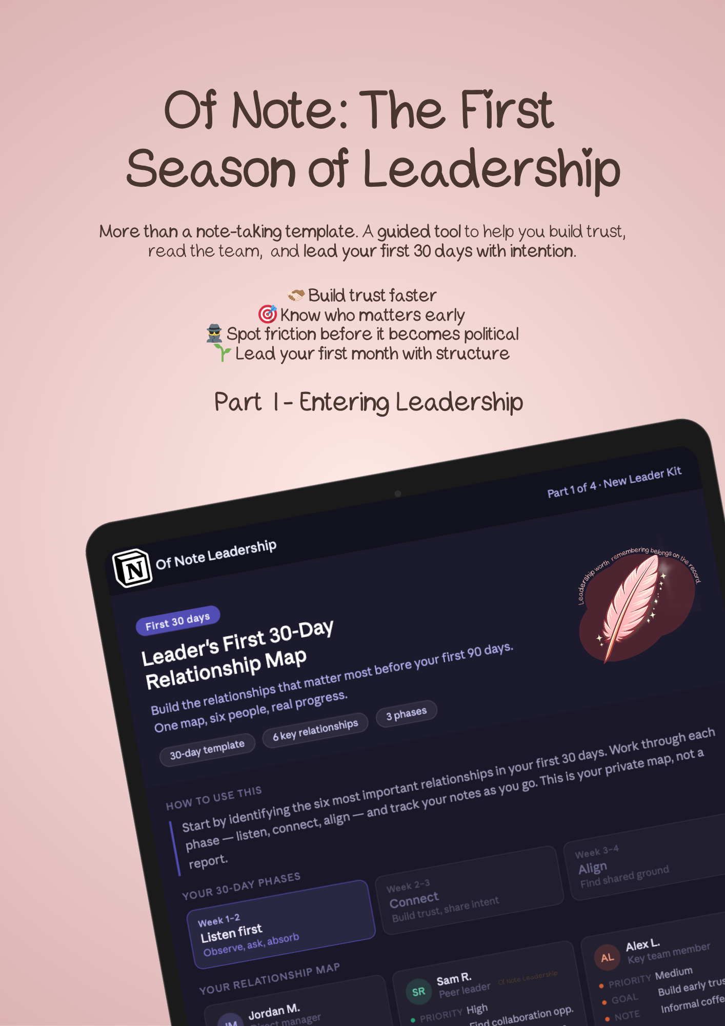 Leader Onboarding - First 30 Days | Notion Template